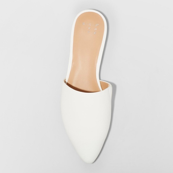 white mule flats